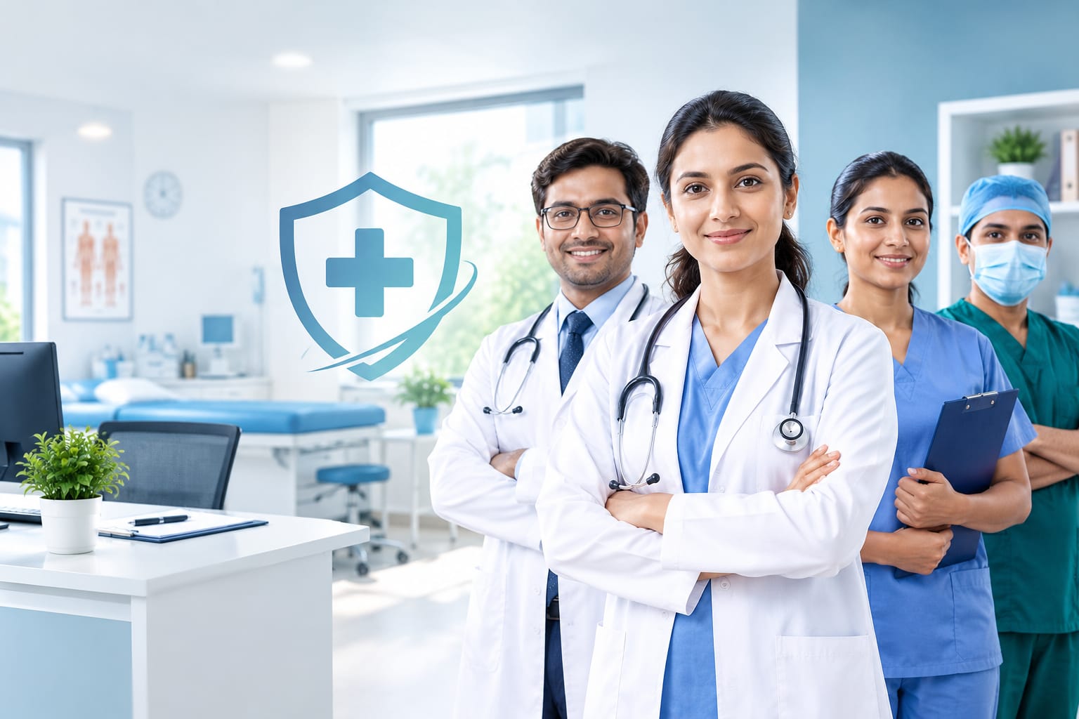 Healthcare professional discussing medico-legal risk management